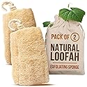 CraftsOfEgypt Natural Loofah Sponge - Egyptian Luffa Body Scrubber Pack of 2 for Men & Women, Natural Bath & Shower Loofah Exfoliator, All Natural Beauty & Personal Care CraftsOfEgypt