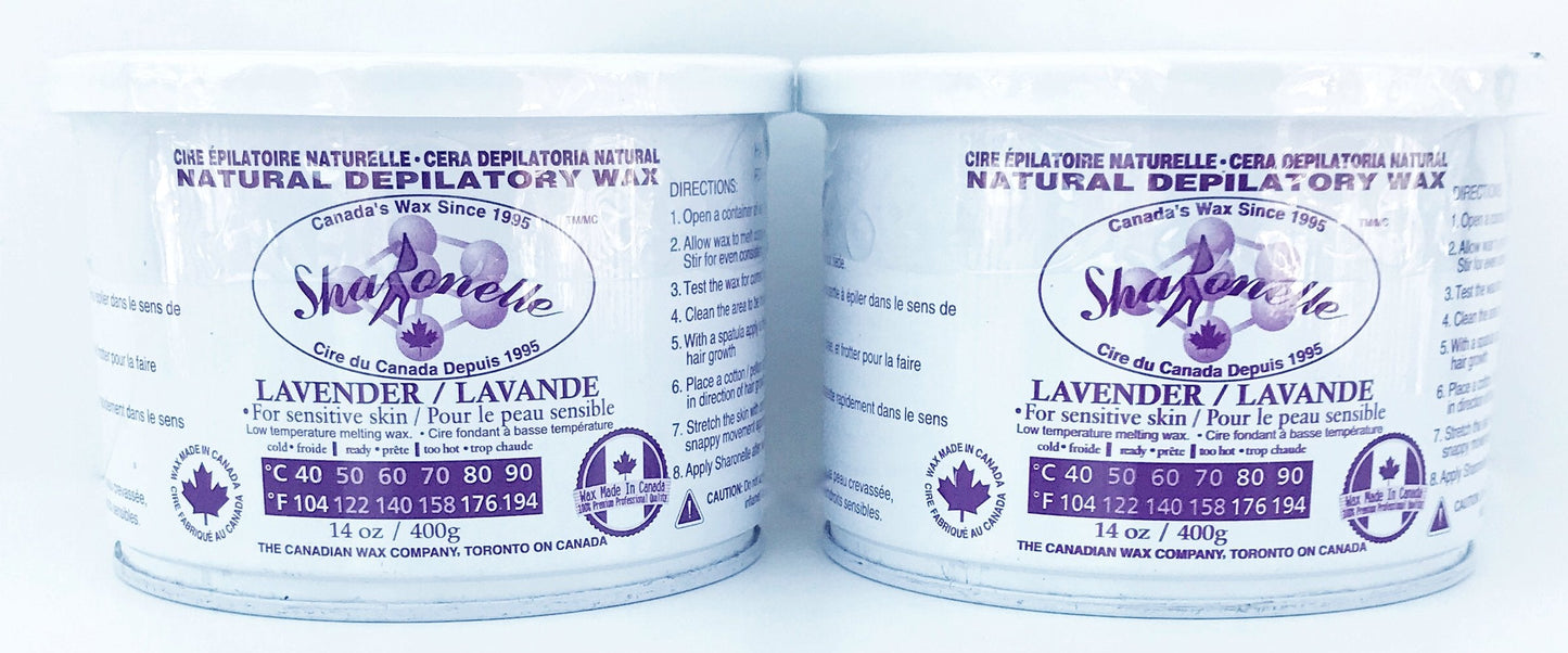 Sharonelle Natural Lavendar Soft Wax for Sensitive Skin in 14 oz. - 2 cans Beauty and Personal Care Sharonelle