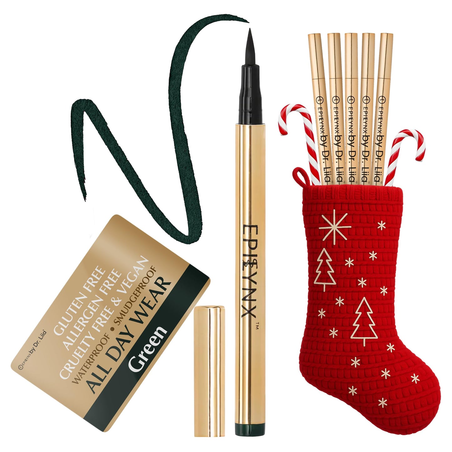 Liquid Eyeliner - Hypoallergenic Eyeliner with Fine Brush Tip, Long-Lasting Waterproof Eye Liner - Cruelty-Free, Vegan, Hypoallergenic, Gluten-Free Beauty & Personal Care EPILYNX