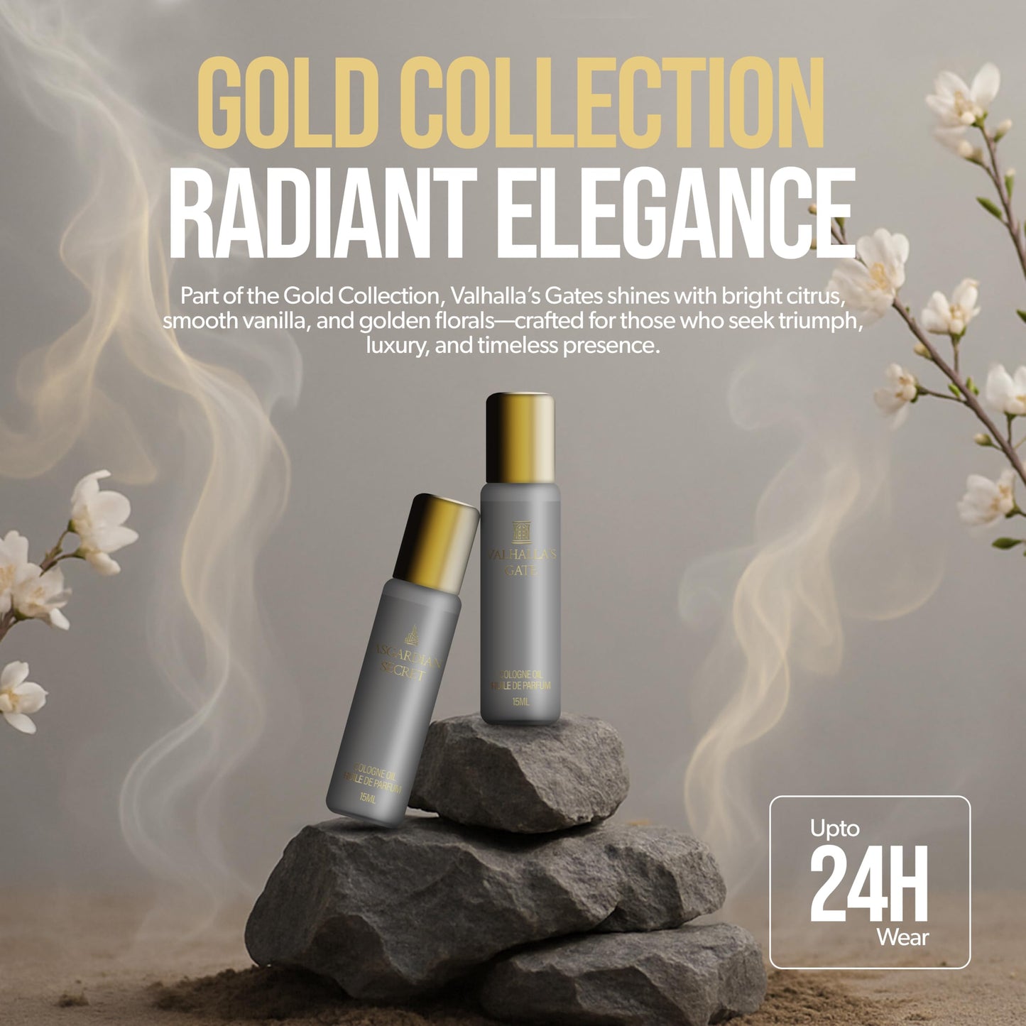 Concentrated Cologne for Men by Beard Struggle - 6x More Longer Than Traditional Colognes - Gold Collection - Valhalla's Gates - Mens Cologne, 15 mL Beauty & Personal Care The Beard Struggle