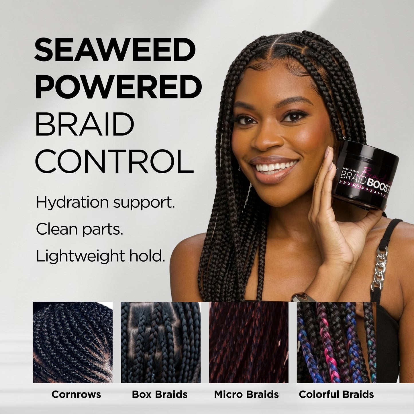Style Factor Braid Booster Braiding Gel - Strong Hold & Conditioning Shine Hair Gel with Seaweed Extract - for Braids, Twists and Locs - 7.25 oz (Red) Beauty & Personal Care Style Factor