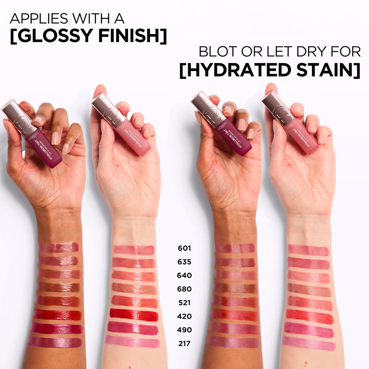 L'Oreal Paris Hyaluron Tint Lip Stain Serum, Long Lasting, Hydrating Lip Makeup Infused with Hyaluronic Acid, 680 Nude Espresso (Medium Brown Nude) Beauty & Personal Care L'Oreal Paris
