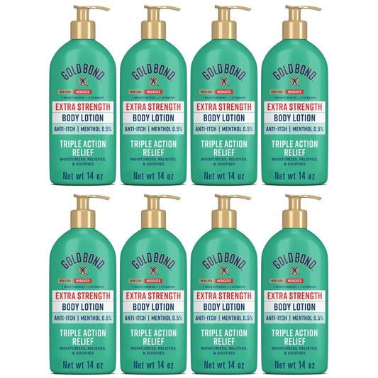 Gold Bond Body Lotion Medicated Extra Strength 14 oz (Pack of 8)