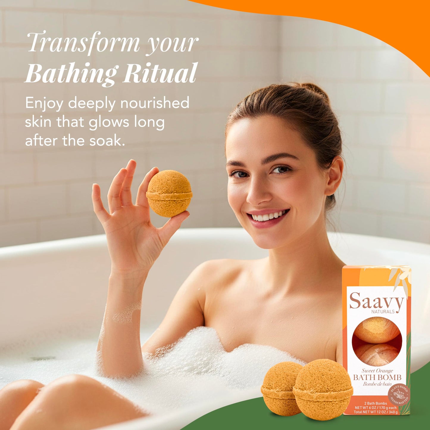 Saavy Naturals Bath Bombs - Relaxing Foaming Fizz Bubbles, Organic Bath Bombs for Women and Kids with Jojoba Oil - Gentle for Sensitive Skin - Made in Beauty and Personal Care Saavy Naturals