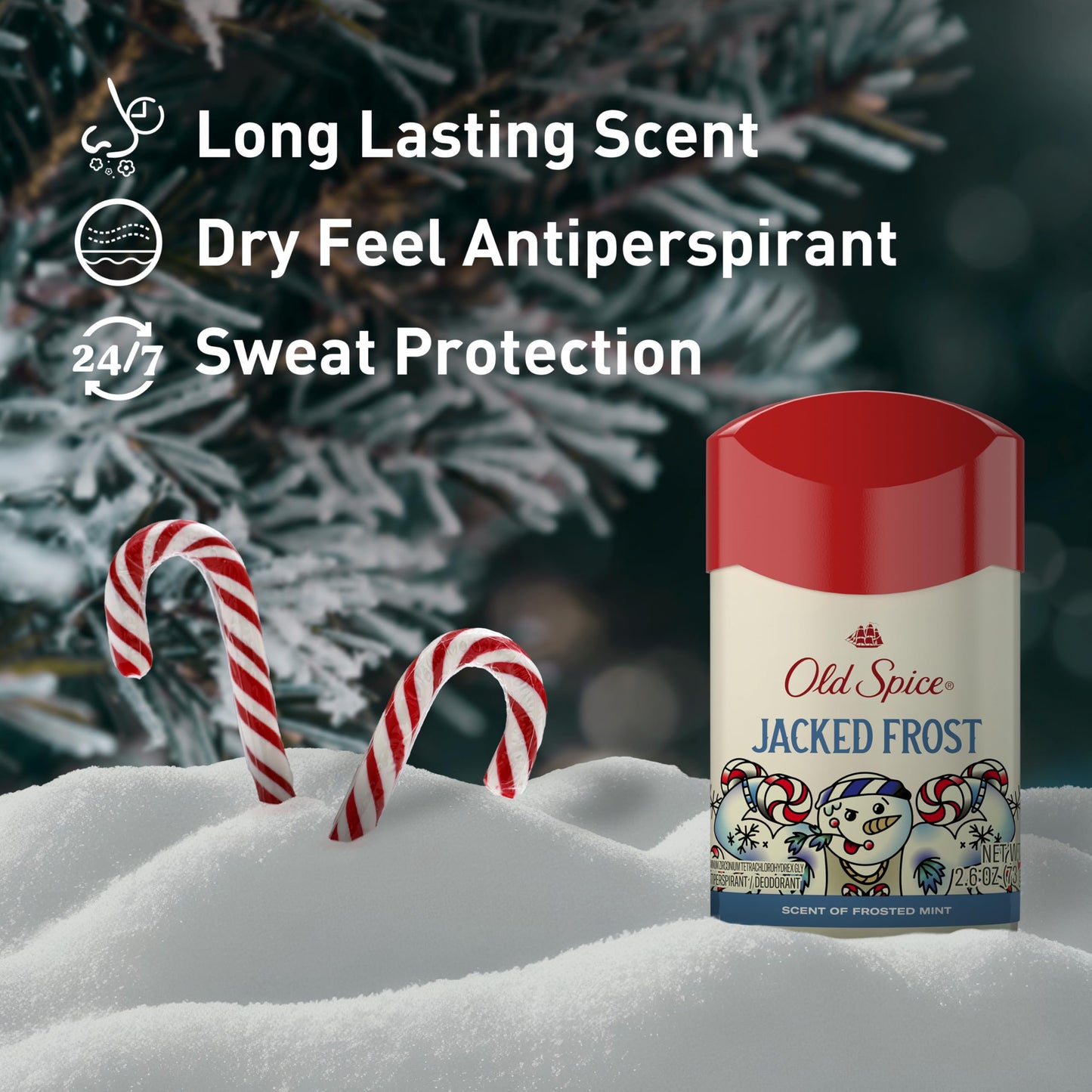 Old Spice Body Wash + Aluminum Free Deodorant for Men, Holidudes: Jacked Frost Holiday Pack, 24/7 Holiday Freshness, Gift Box for Him, Jacked Frost Beauty & Personal Care Old Spice