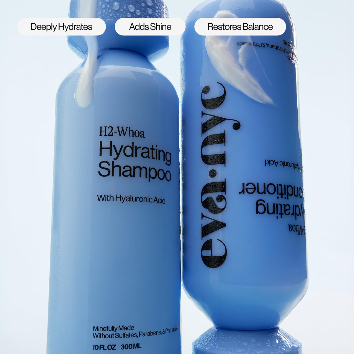 Eva NYC Hyaluronic Acid Hydrating Conditioner - Adds Moisture and Shine - Sulfate-Free Deep Conditioner for Dry Hair - 48 Hour Hydration - Restore