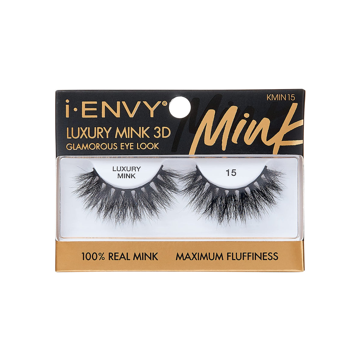 i-ENVY False Lashes Luxury Mink Collection Eyelashes 100% Real Mink Glamorous Eye Look Lashes Maximum Fluffiness 3D Multi-Curl Angle