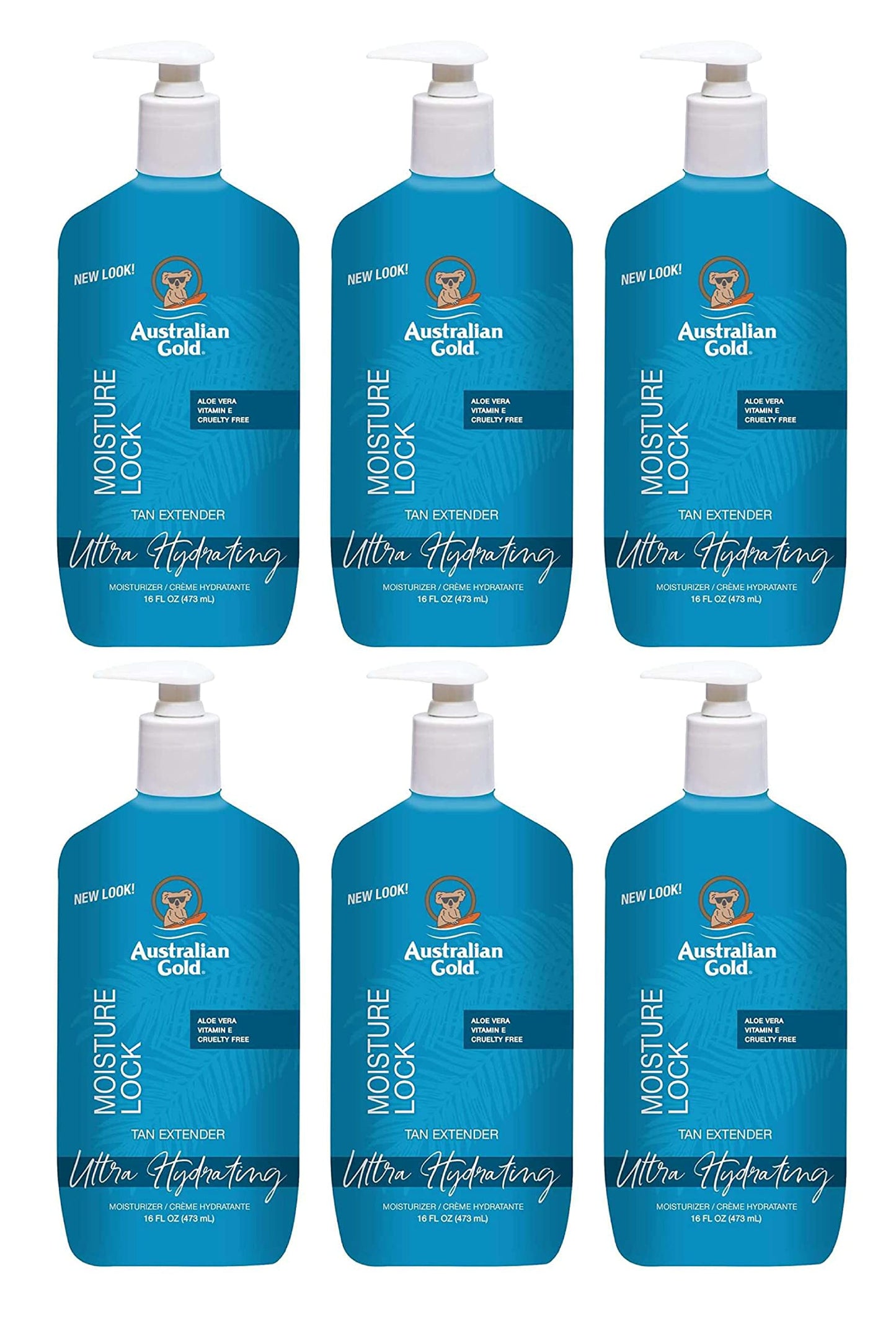 Australian Gold Moist Lock Tan Extender 16 Ounce Pump (473ml) (6 Pack) Beauty & Personal Care Australian Gold