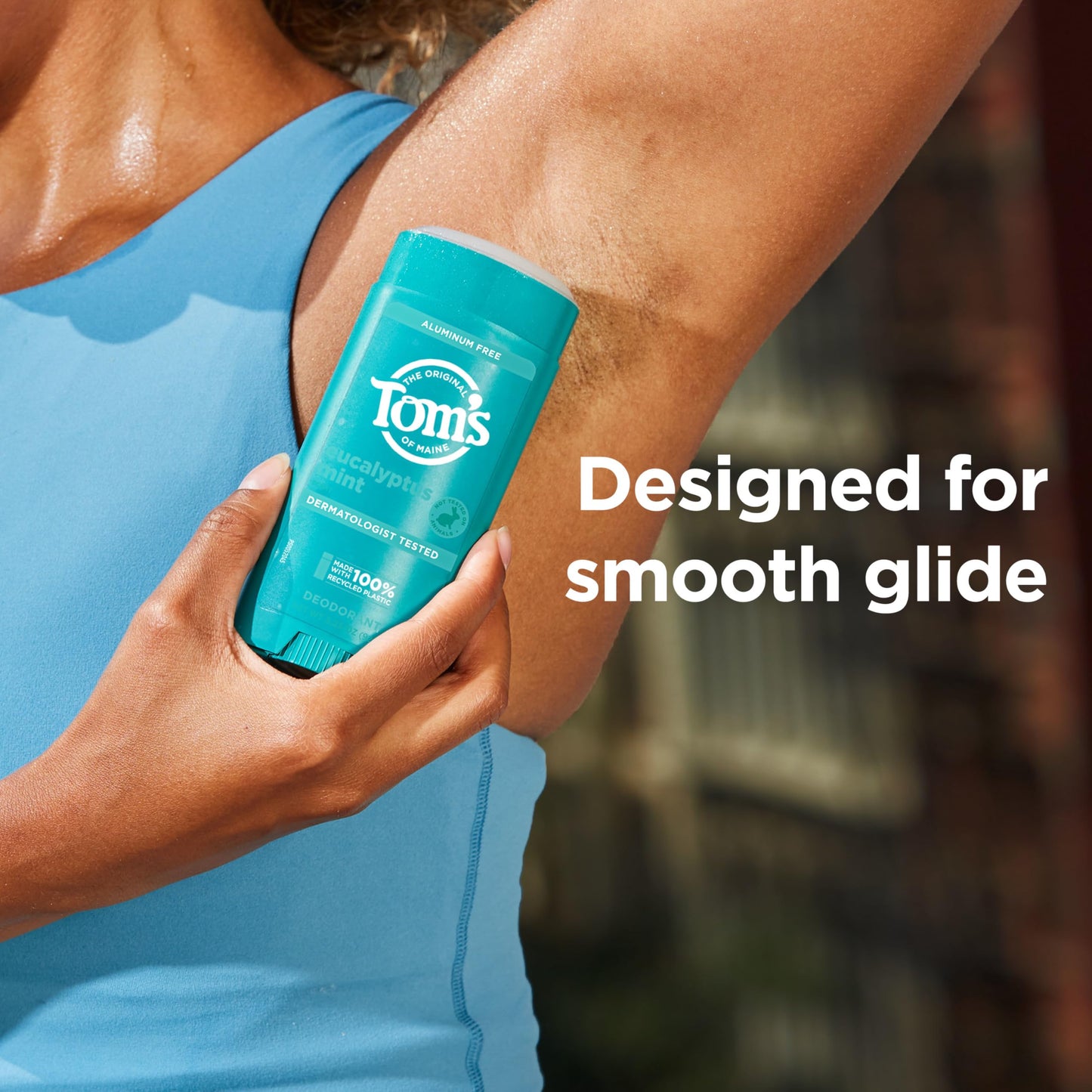 Tom’s of Maine Eucalyptus Mint Aluminum Free Natural Deodorant For Women & Men - Goes on Clear - Odor & Wetness Protection - Naturally Derived Beauty and Personal Care Tom's of Maine