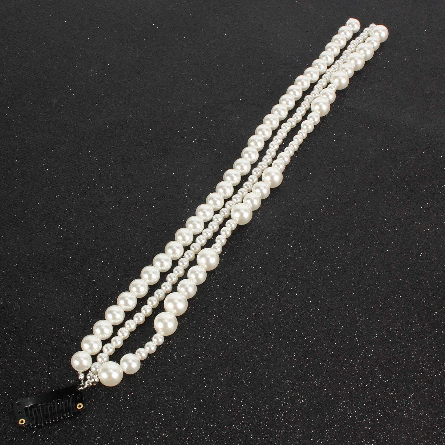 wekicici Hair Extension Chain Pearl Tassel Hair Chain with Clips Party Gatsby Fashion Wedding Hair Accessories for Women and Girls Beauty & Personal Care wekicici