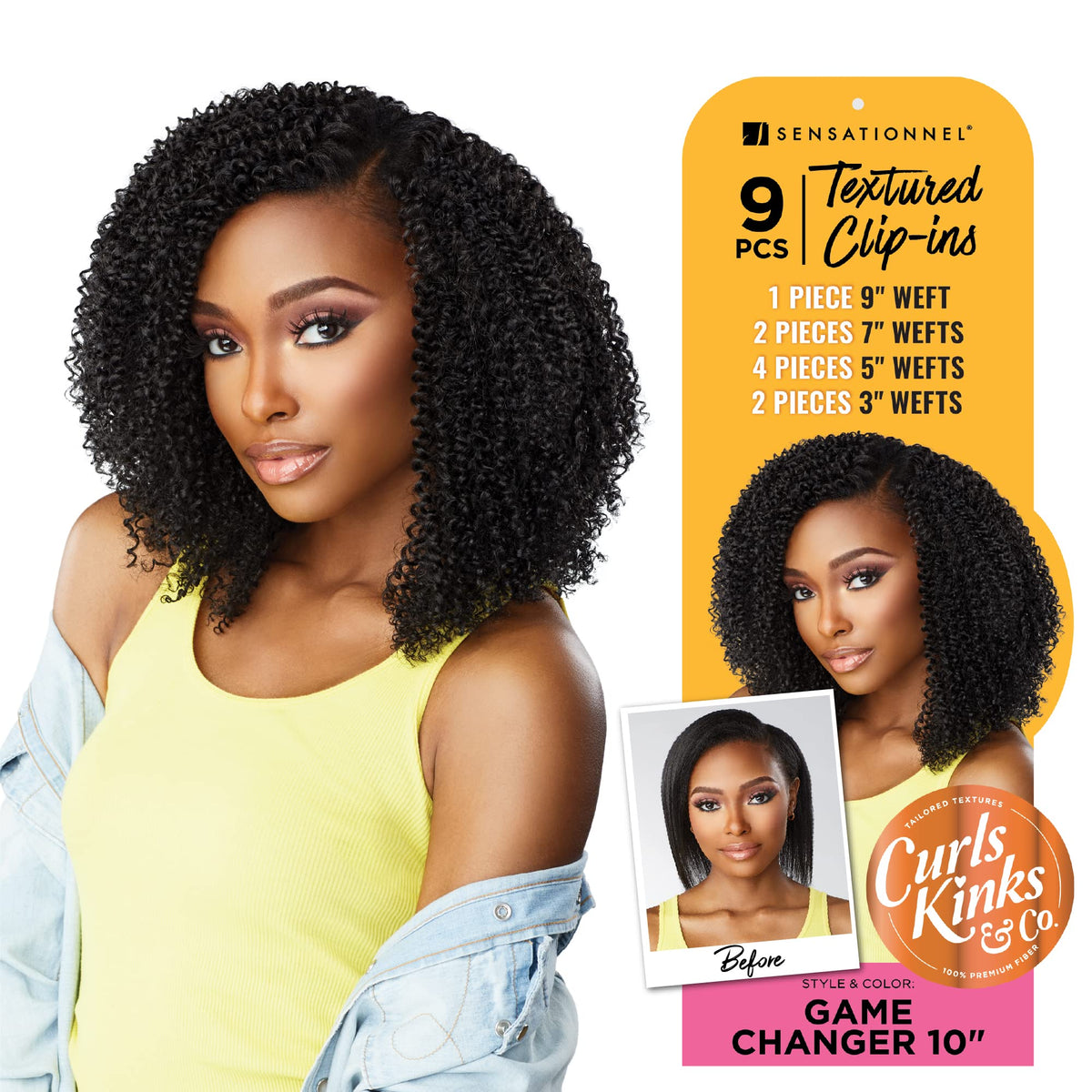 Sensationnel Curls Kinksandco Clip in-Game Changer 10 Inch,TH2/BG