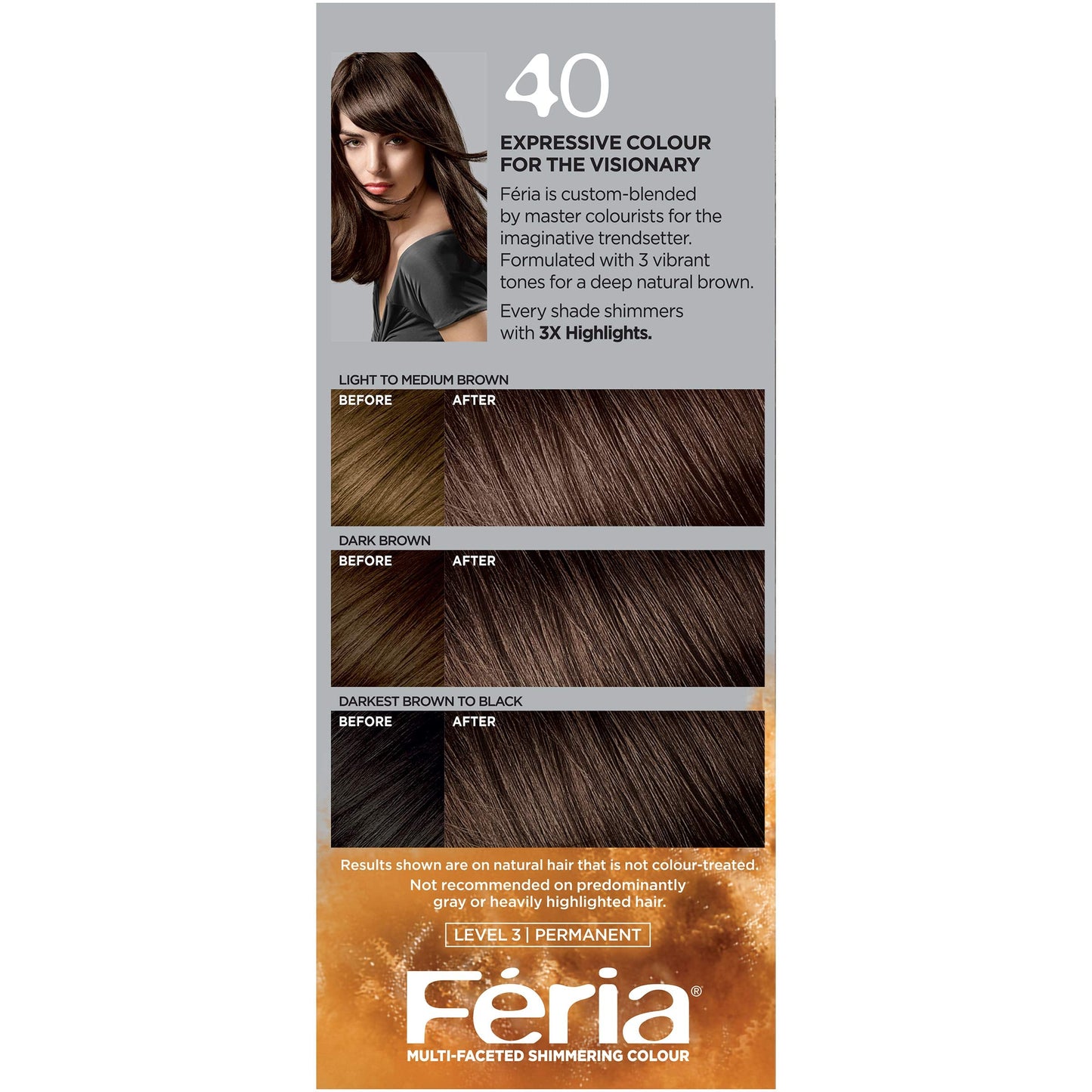 L'Oreal Paris Feria Multi-Faceted Shimmering Color, 40 Espresso Beauty & Personal Care L'Oreal Paris