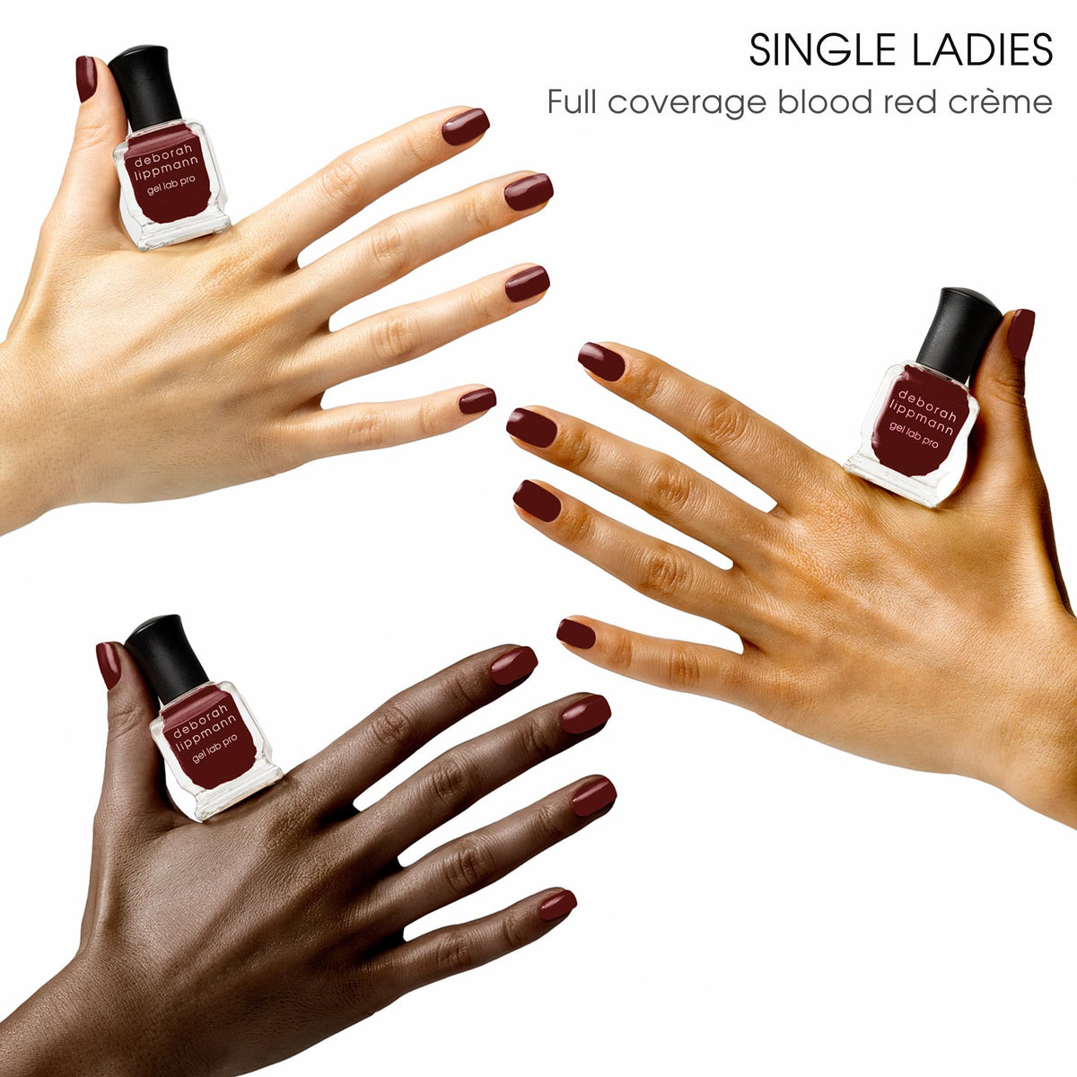 Deborah Lippmann Gel Lab Pro Nail Polish Treatment Enriched for Health, Wear, and Shine No Animal Testing, 21 Free, Vegan Red and Purple Colors Beauty & Personal Care Deborah Lippmann