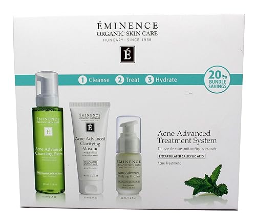 Eminence Organic Skincare Acne Advanced Treatment System, 3 Fl Oz, 3 Count Beauty & Personal Care Eminence