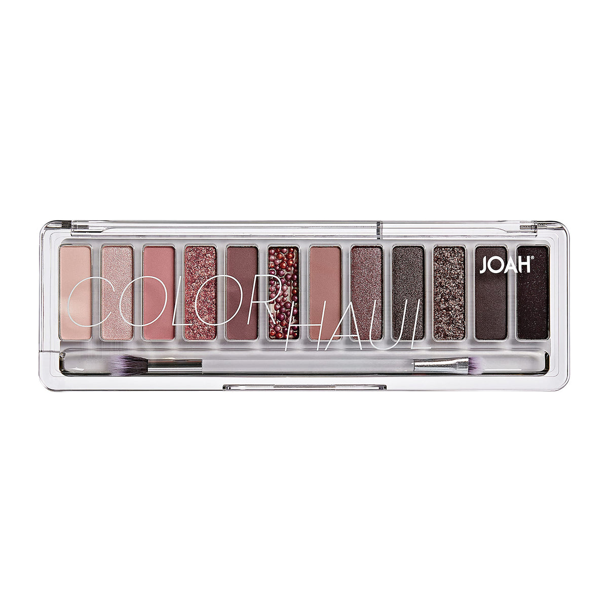 JOAH Color Haul Eyeshadow Palette, Travel Size Eye Makeup Kit, Matte & Shimmer Eyeshadow, Korean Makeup, 12 Highly Pigmented, Super Bendable Soft &