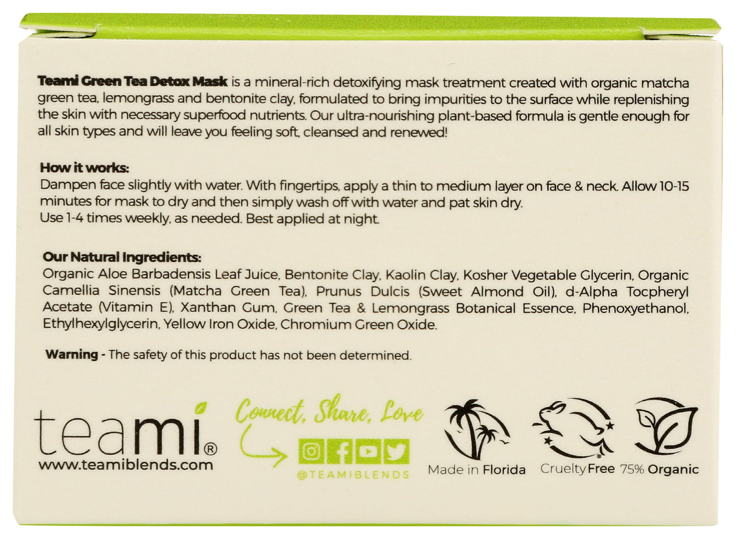 Teami Detox Face Mask for Hydraiting, Moisturizing & Purifying, Blackhead Remover Green Tea Deep Cleanse Mask reduces Acne & oil, Pore Minimizer Clay Beauty & Personal Care Teami