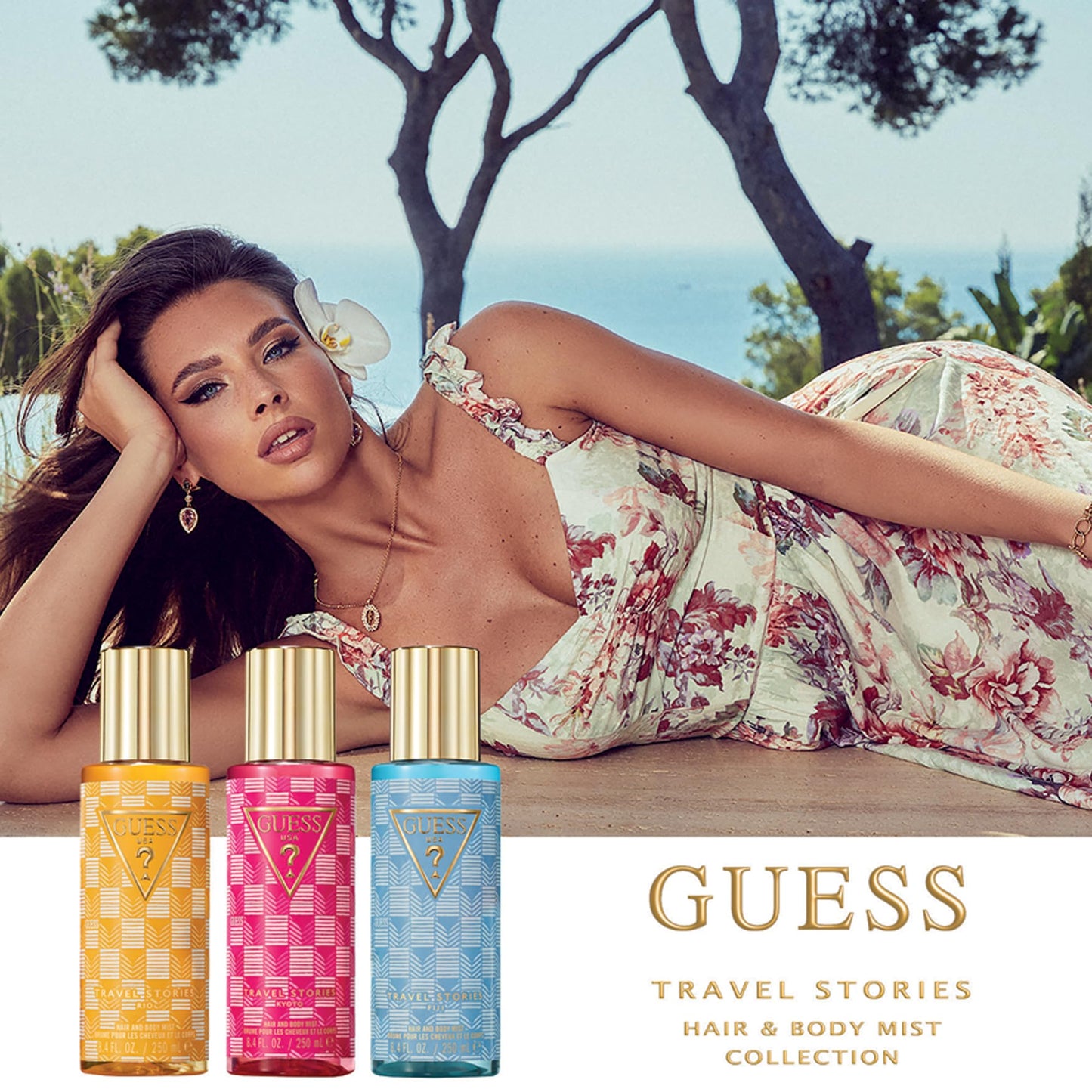 GUESS Travel Stories Fiji Hair and Body Fragrance Mist for Women 8.4 Fl. Oz. - Bright, Warm, and Lush Fragrance Spray Beauty & Personal Care GUESS