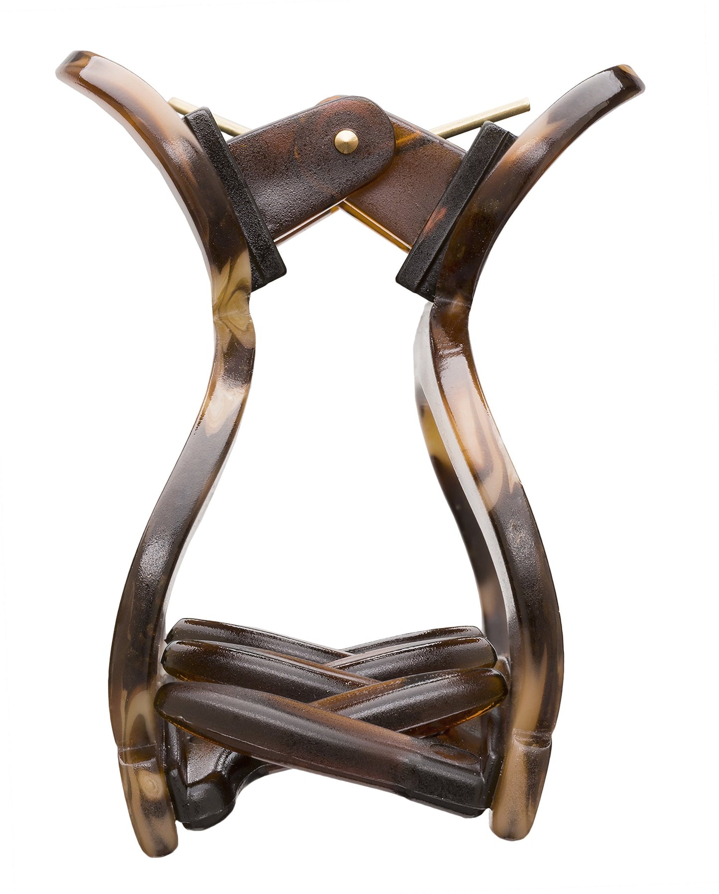 France Luxe Oval Cutout Claw Clip - Classic - Caramel Horn Beauty & Personal Care France Luxe