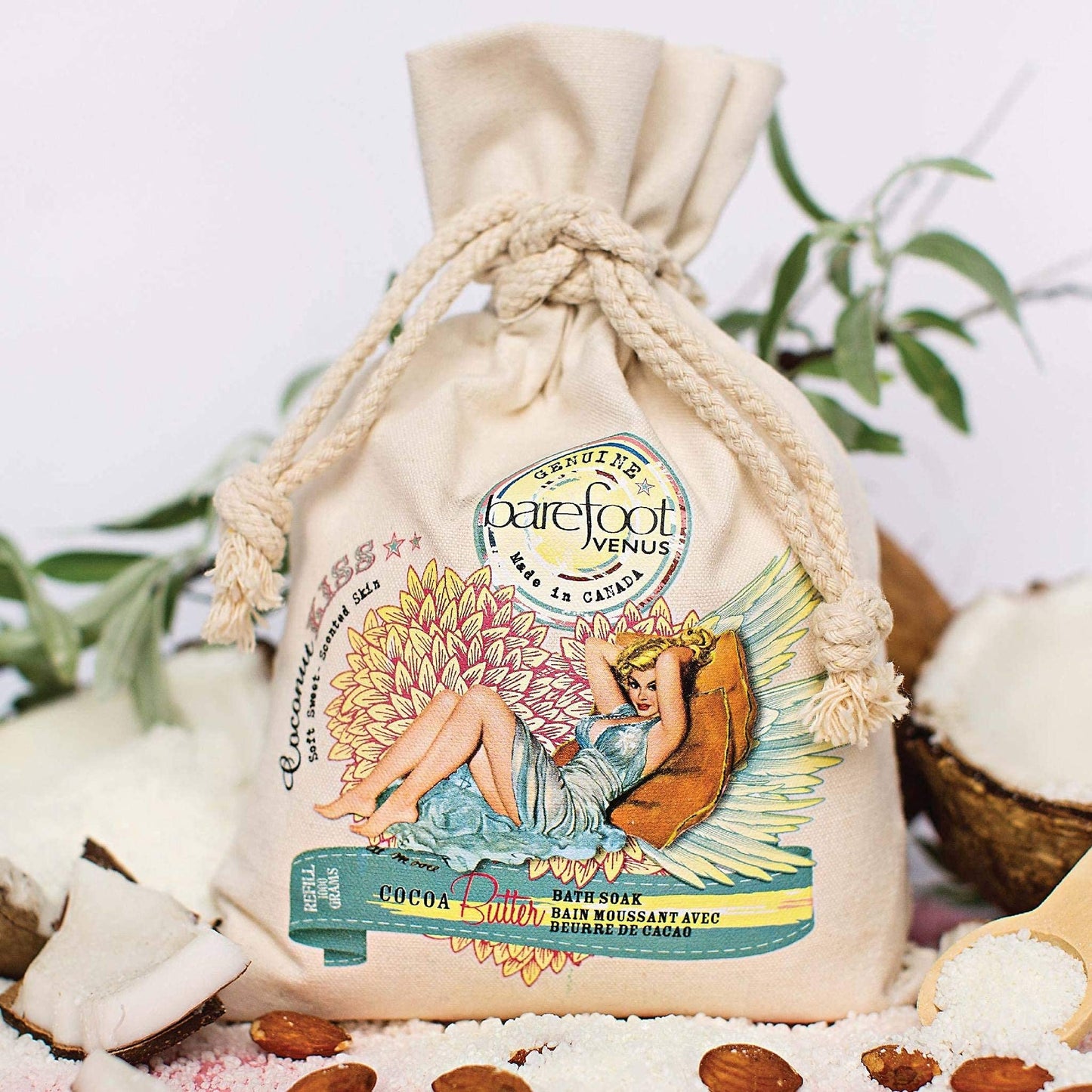 Barefoot Venus Bath Soak with Cocoa Butter 800G (Coconut Kiss) Beauty & Personal Care Barefoot Venus