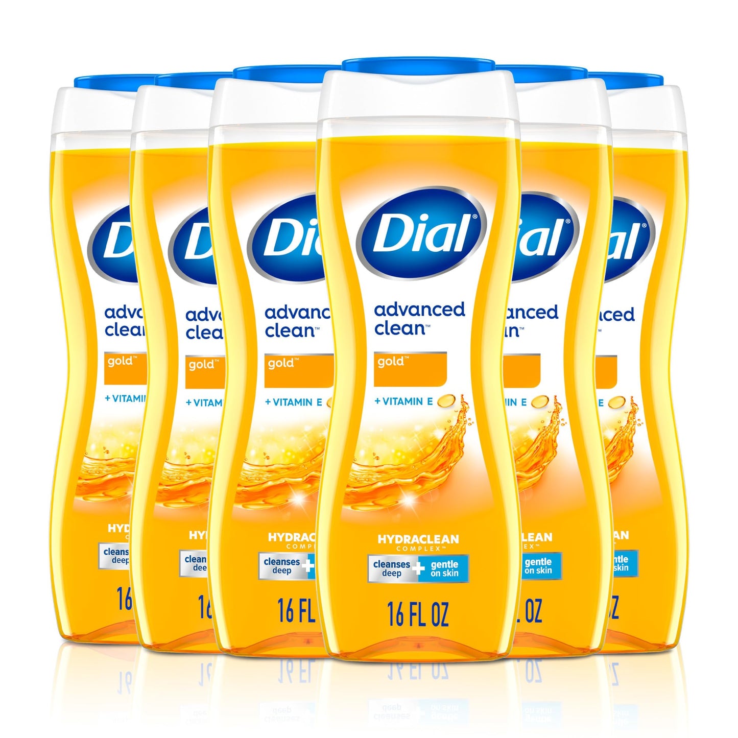 Dial Body Wash, Advanced Clean Gold, 16 fl oz, Pack of 6 Beauty & Personal Care Dial