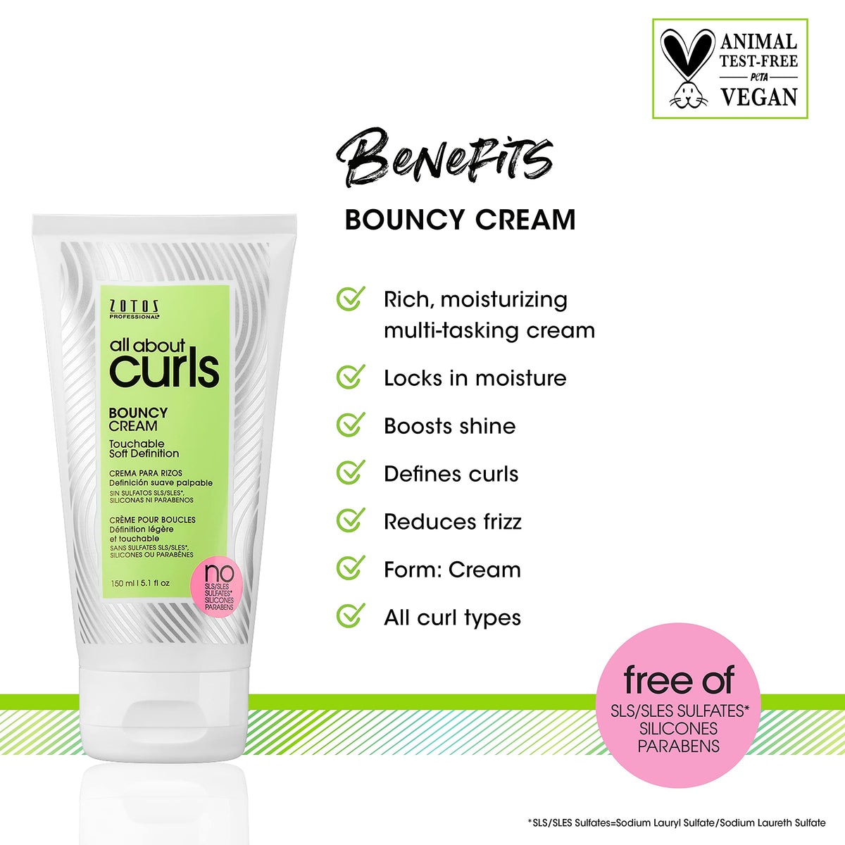 ALL ABOUT CURLS Bouncy Cream Styling | Touchable Soft Definition | Define, Moisturize, De-Frizz | All Curly Hair Types | Vegan & Cruelty Free | Beauty & Personal Care ALL ABOUT CURLS
