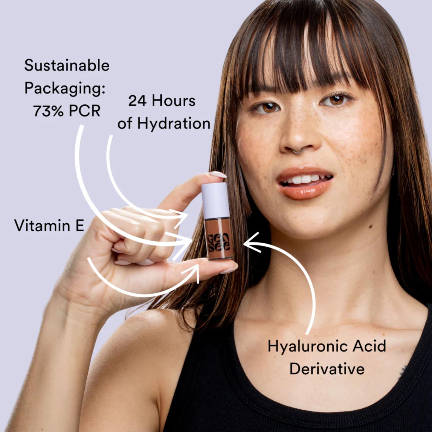 GEN SEE Seriously Jelly 24H Hydrating Lip Color, Staycation - High Shine Sheer Cushion Gloss Tint with Hyaluronic Complex, Vegan Cruelty-Free, Made in Beauty & Personal Care GEN SEE