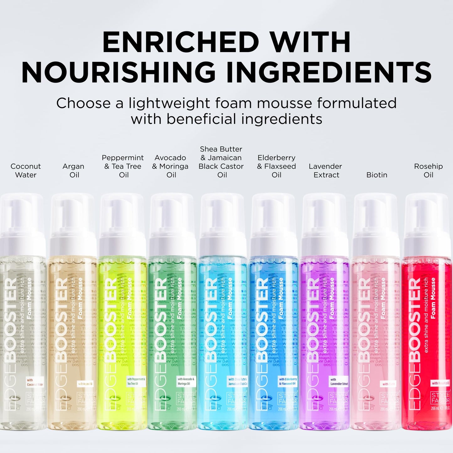 Style Factor EDGE BOOSTER Extra Shine & Moisture Rich Foam Mousse | Lightweight Styling for Curls, Waves, Braids, Locs & Protective Styles | Volume Beauty & Personal Care Style Factor