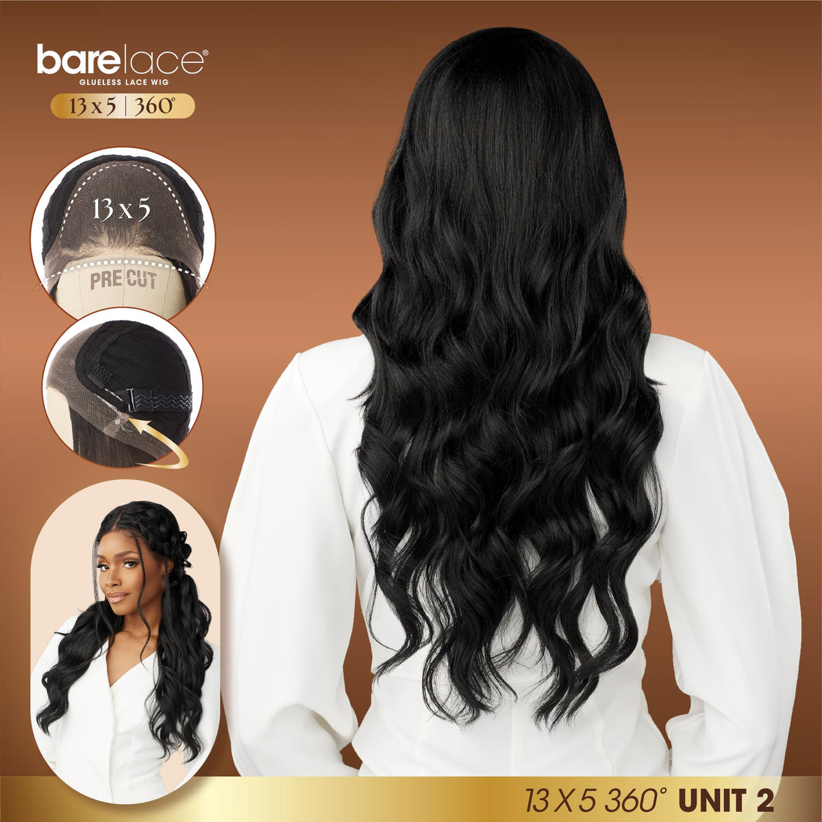 Sensationnel Barelace 13x5 360 LaceWig-Unit 2, PEARLBLONDE
