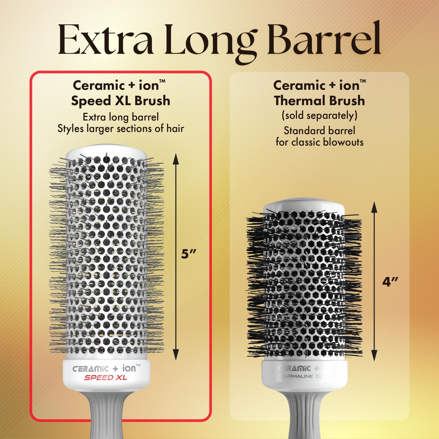 Olivia Garden Ceramic + Ion Speed XL - Extra-Long Round Thermal Hair Brush - Not Electrical - Professional Blowout Brush for Normal to Thick Hair - 2 Beauty & Personal Care Olivia Garden