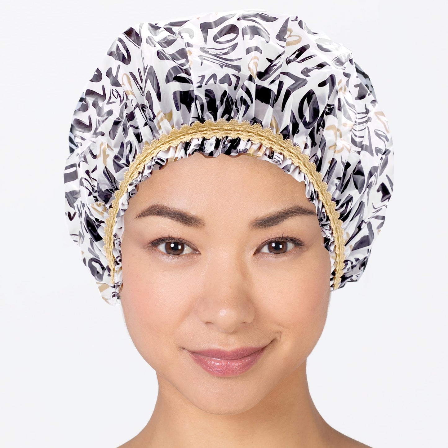 Betty Dain Hipster Collection Shower Cap, Waterproof, Frosted PEVA Material, Oversized Design Perfect for Every Hair Length, Elasticized Hem, True Beauty and Personal Care Betty Dain