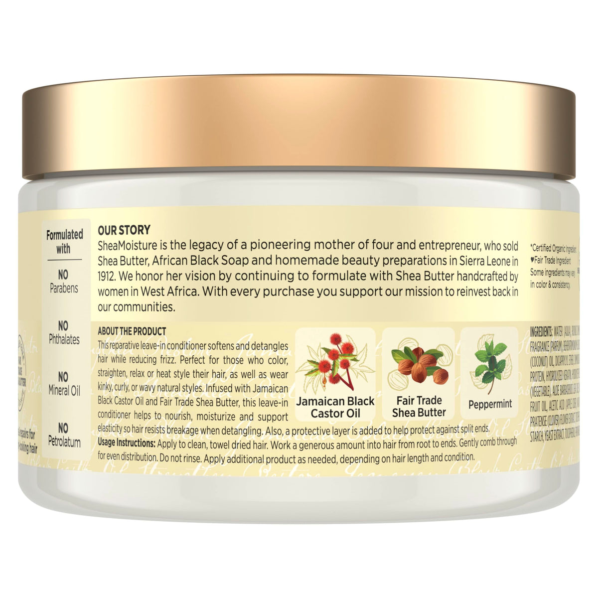SheaMoisture Jamaican Black Castor Oil, Strengthen & Restore Leave-In Conditioner, 11.5 fl oz (340 ml) Beauty & Personal Care SheaMoisture