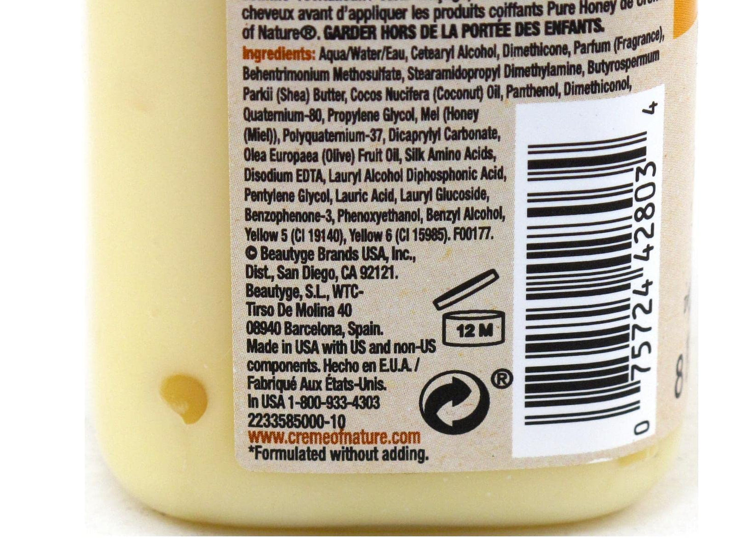 Creme Of Nature Pure Honey Detangler 8 Ounce Leave-In (Pack of 2) Beauty & Personal Care Creme of Nature