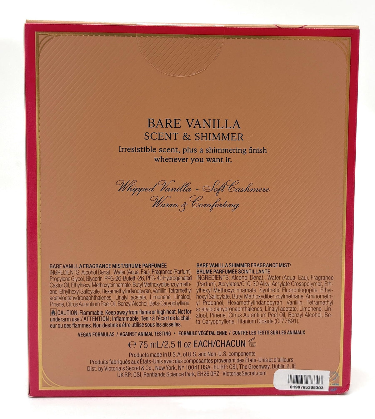 Victoria's Secret Bare Vanila Mini Fragrance Mist 2pc Gift Set: