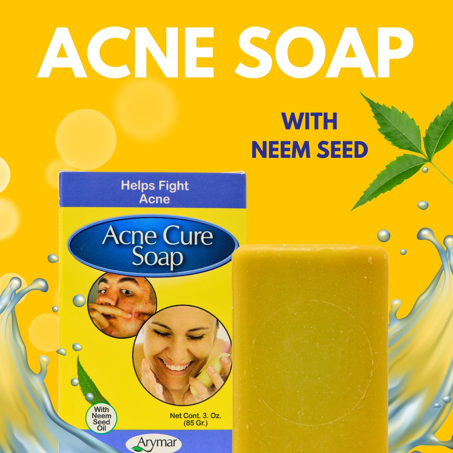 Arymar Acne Soap - Deep Cleansing Facial Soap for Clear Skin - 3 oz (85 gr) - For Cleaner, Fresher Skin Beauty & Personal Care Arymar