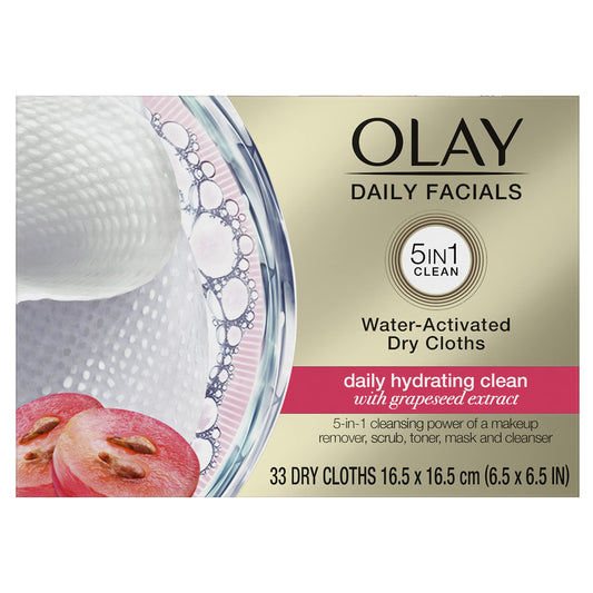 Olay 4-In-1 Daily Facial Cloths, Normal Skin 33 Count, Packaging May Vary Beauty & Personal Care Olay