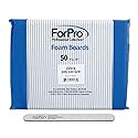ForPro Professional Collection Zebra Foam Board, 100/180 Grit, Double-Sided Manicure Nail File, 7" L x .75" W 50-Count Beauty & Personal Care ForPro Professional Collection