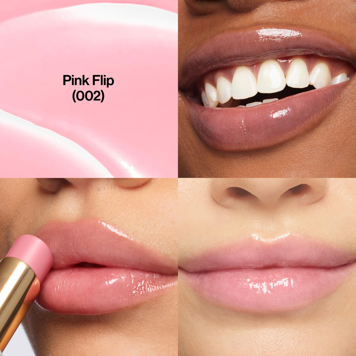 REVLON Super Lustrous Glass Shine Balm, Hydrating Tinted Lip Balm with Hyaluronic Acid, Aloe & Rose Quartz, 002 Pink Flip, 0.11 oz Beauty & Personal Care REVLON