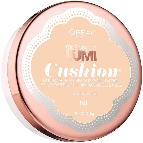 L'Oréal Paris True Match Lumi Cushion Foundation, N1 Soft Ivory, 0.51 oz. Beauty & Personal Care L'Oreal Paris