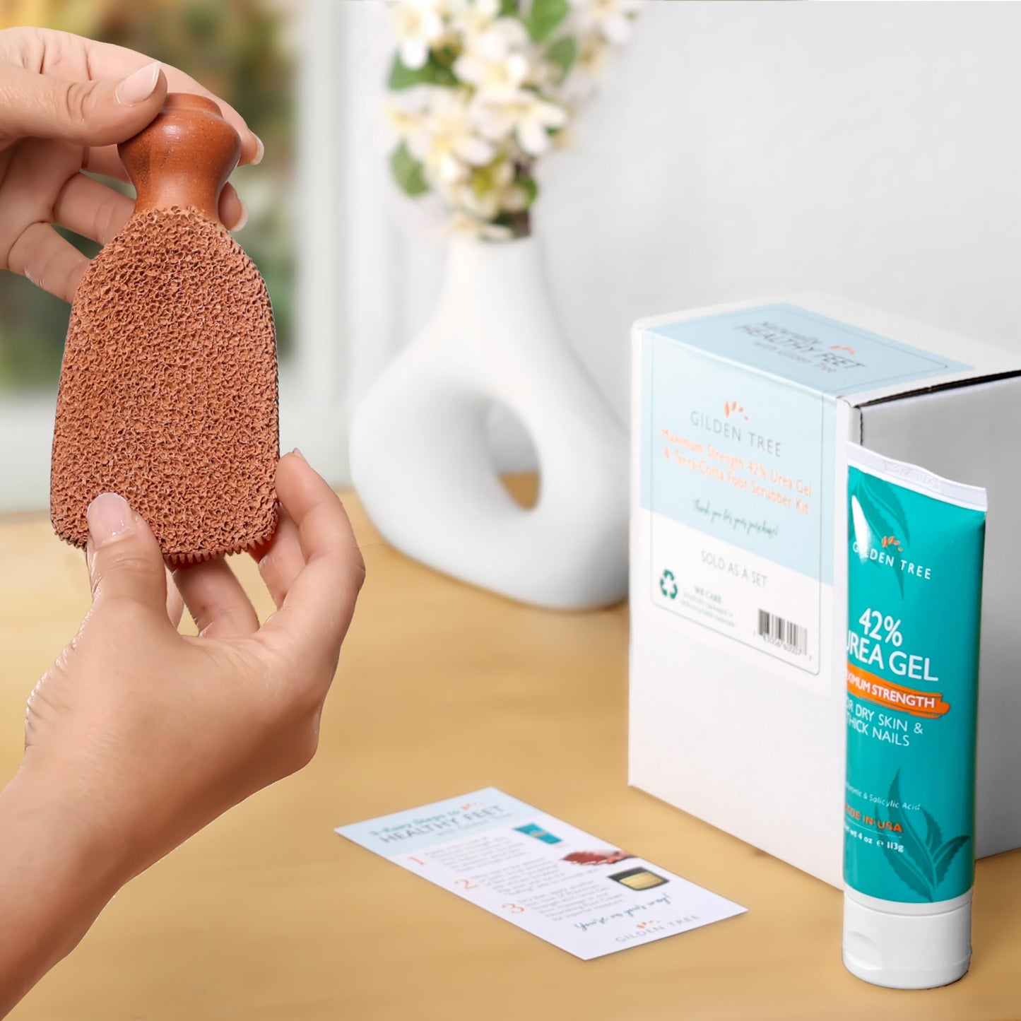 Callus Remover Gel + Foot Scrubber Kit - Pedicure Tools for Dry Cracked Heels Beauty & Personal Care GILDEN TREE