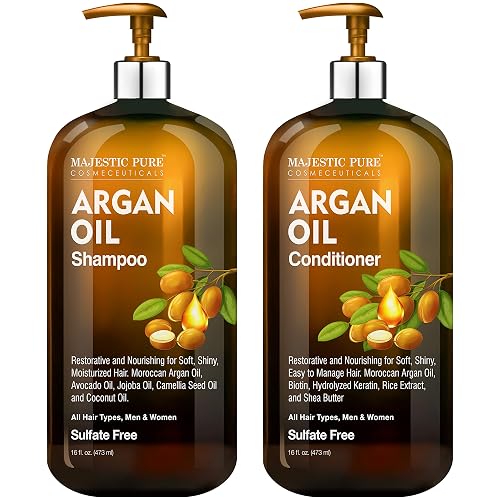 MAJESTIC PURE Argan Oil Shampoo and Conditioner Set | Nourishing & Promotes Soft and Silky Hair | Sulfate Free | For All Hair Types, Men and Women - 2 Beauty & Personal Care Majestic Pure