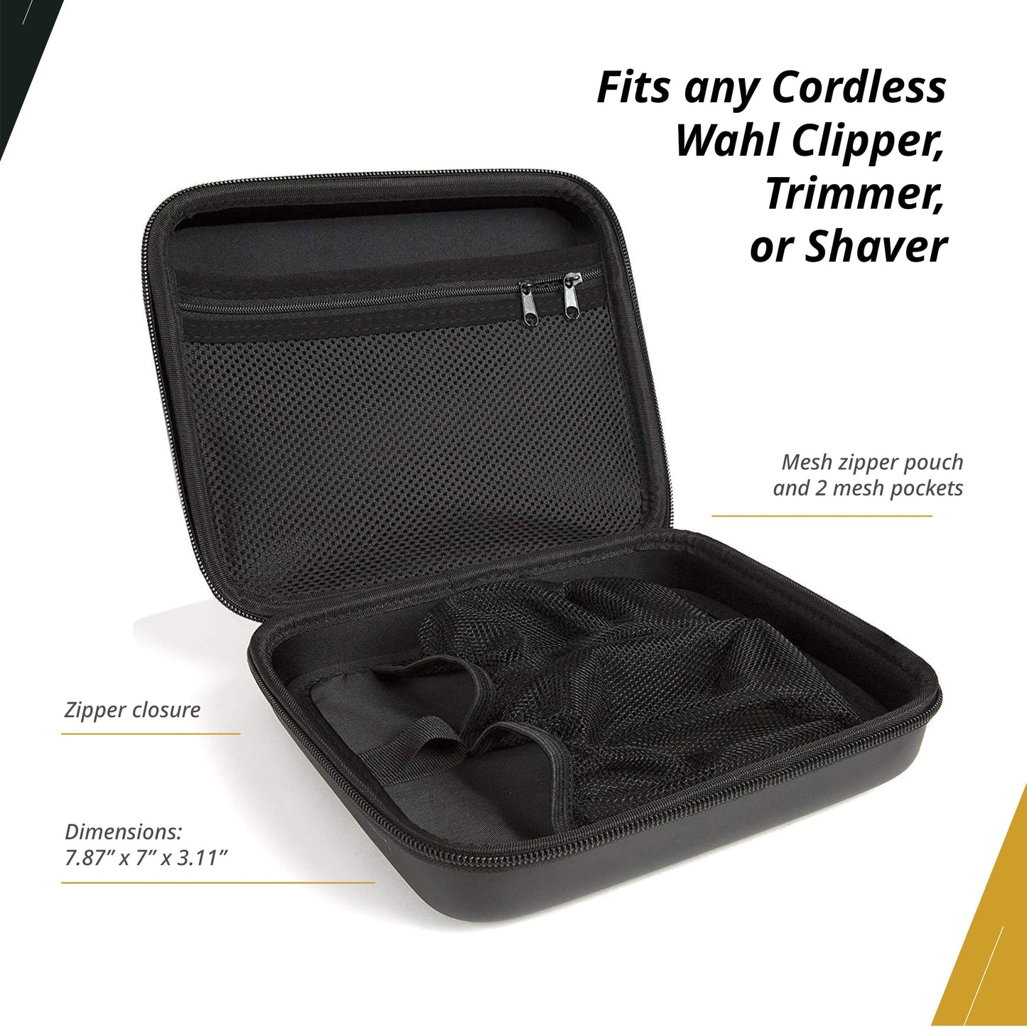 Wahl Professional Travel Storage Case Durable Compact With Secure Zipper For Grooming Tools Beauty & Personal Care Wahl Professional