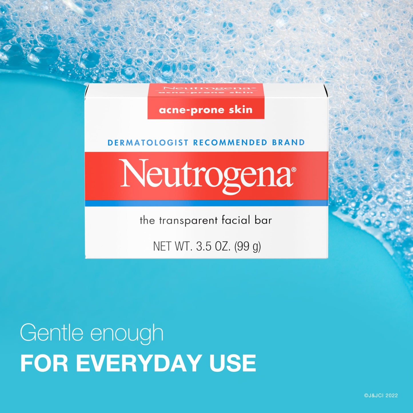 Neutrogena Facial Cleansing Bar for Acne-Prone Skin, Gentle Non-Medicated Daily Cleanser, Non-Comedogenic Transparent Soap with Glycerin, No Dyes or Beauty & Personal Care Neutrogena