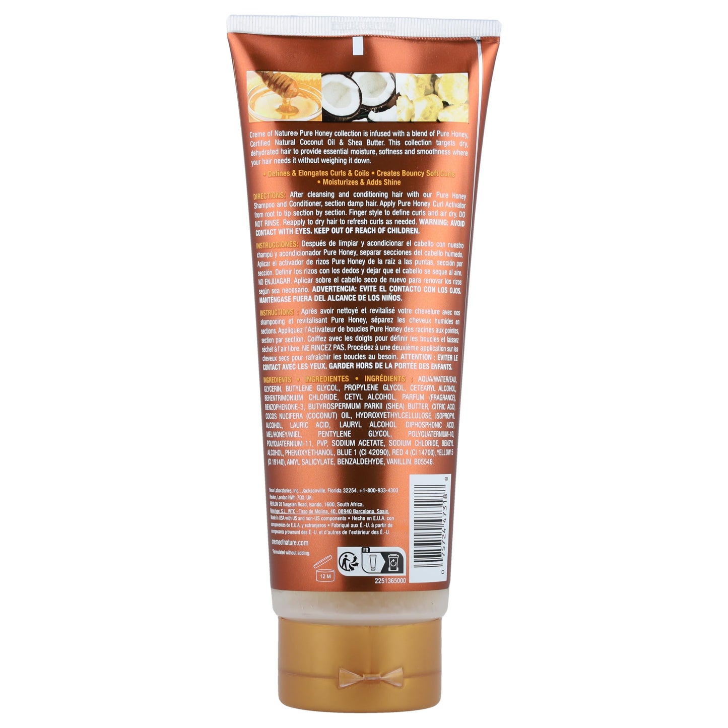 Creme Of Nature Pure Honey Curl Activator 10.5 Ounce Tube (310ml) (3 Pack) Beauty & Personal Care Creme of Nature