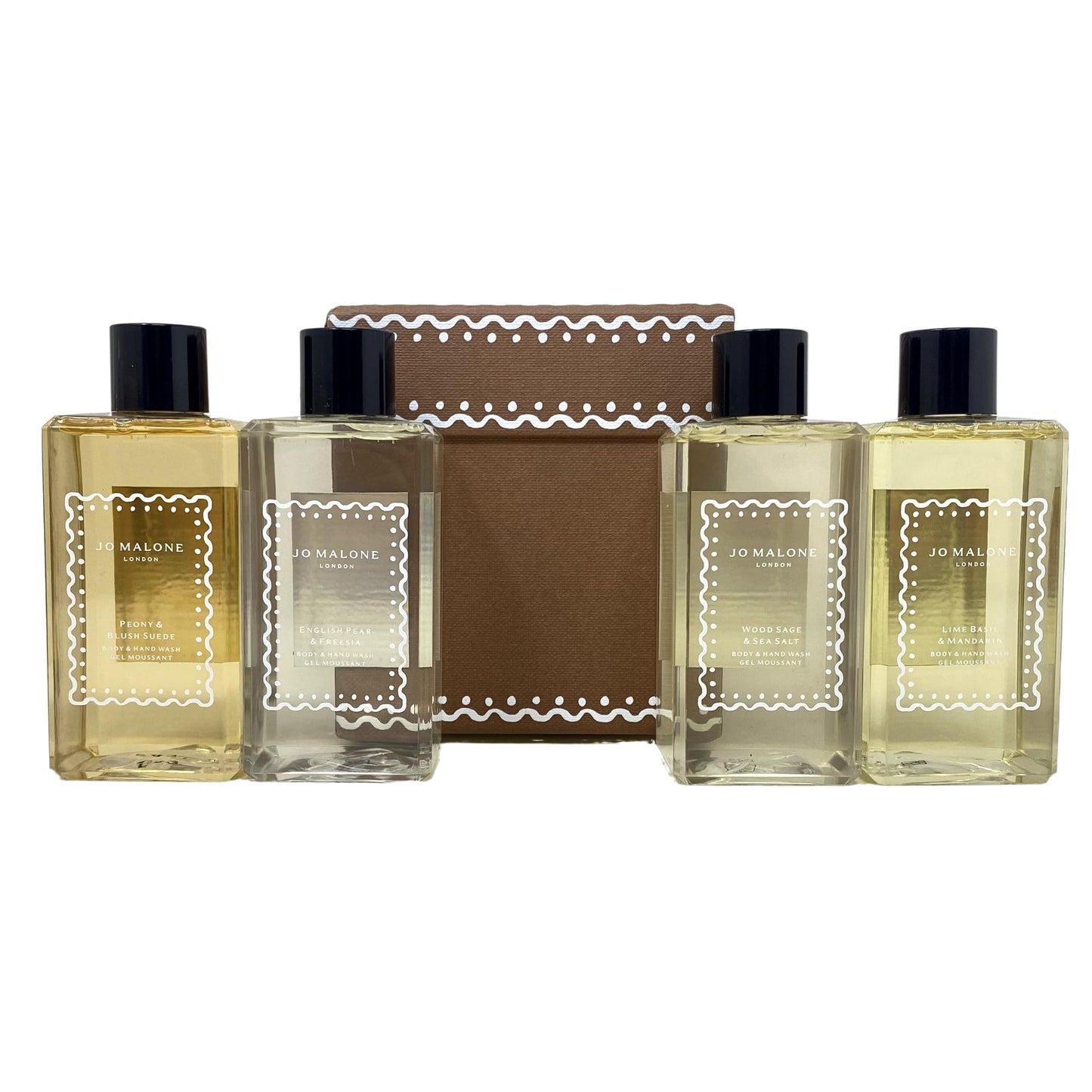 Jo Malone LONDON Hand and Body Cleanser Collection: Four Fragrances - Peony and Blush Suede, Lime Basil and Mandarin, English Pear and Freesia, Wood Beauty & Personal Care Jo Malone