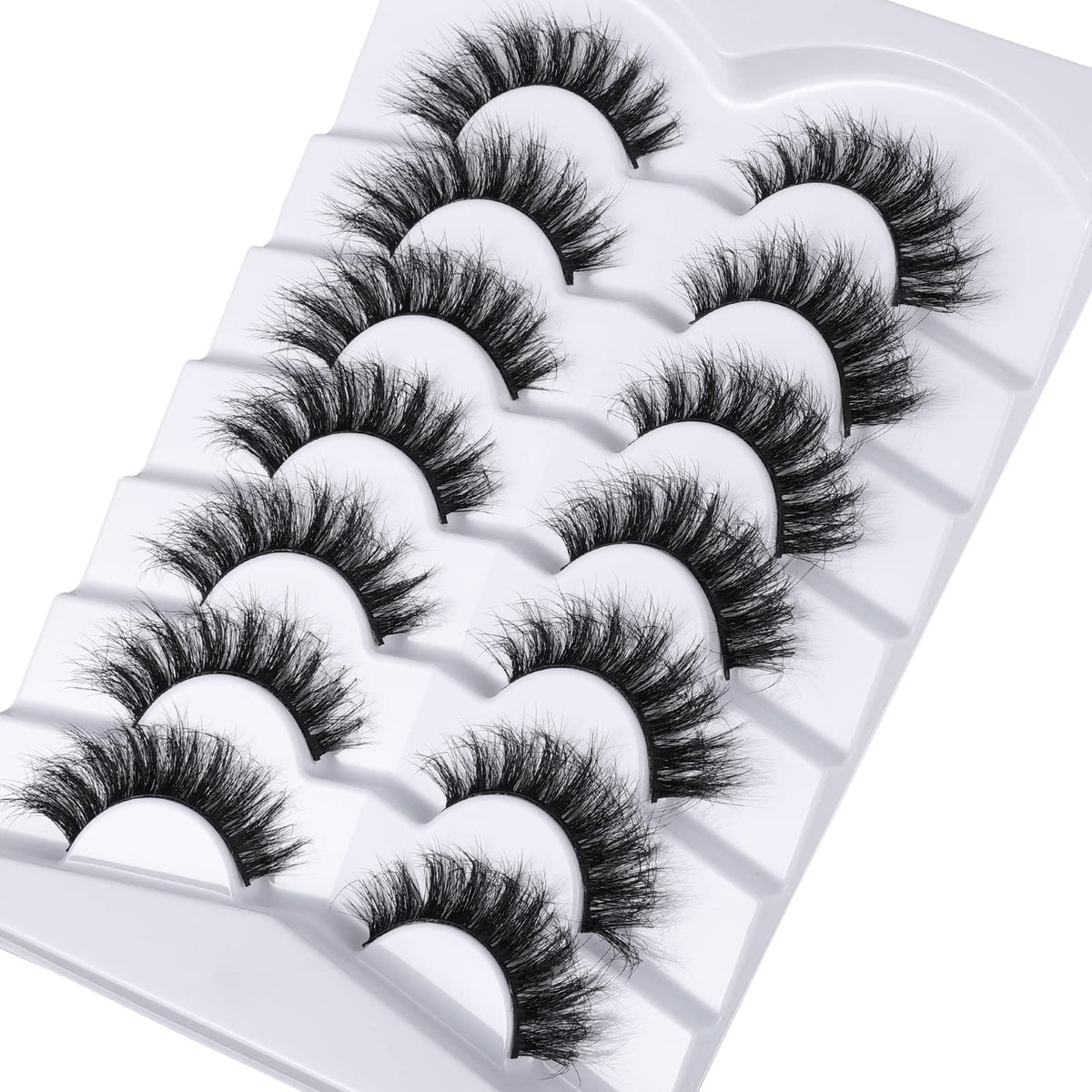 Mebver 8D Fluffy Wispy Lashes False Eyelashes Cat Eye Lashes Faux Mink Lashes Natural Look That Look Like Extensions Pestañas Postizas D Curl Lash Beauty & Personal Care Mebver