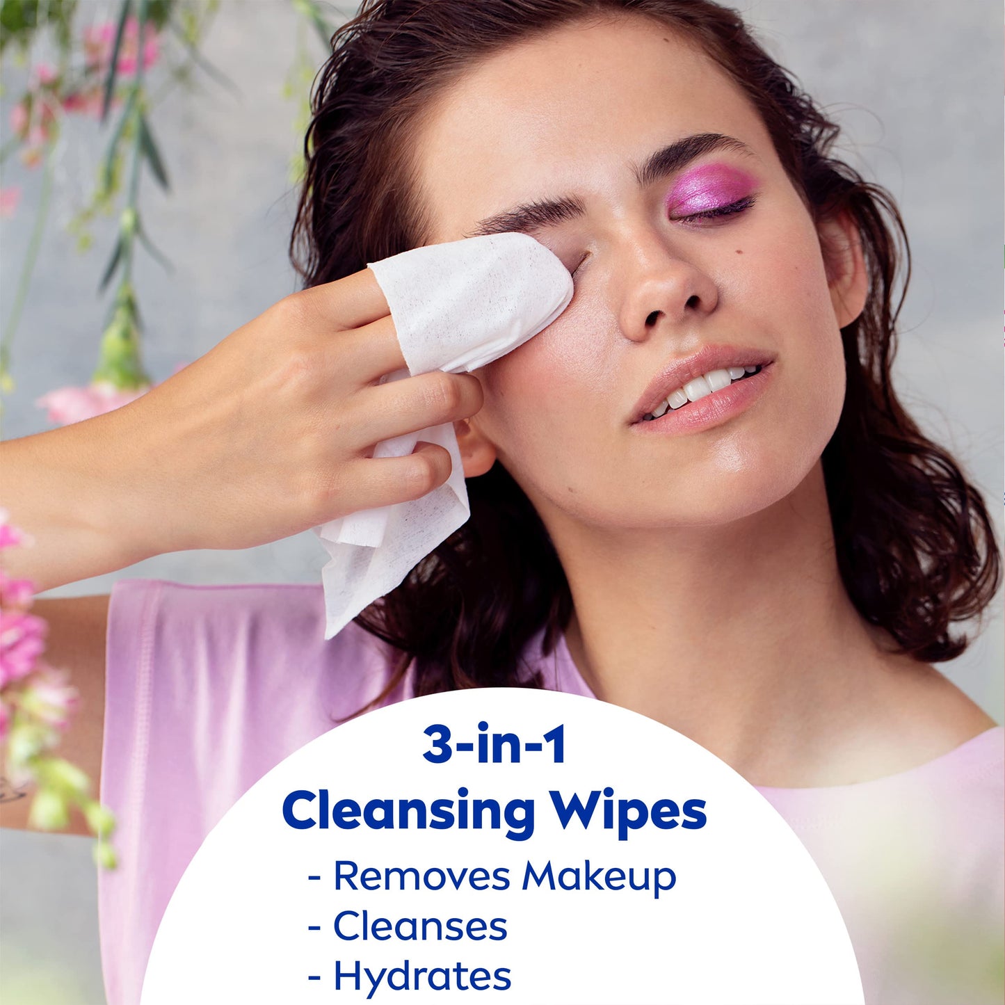 NIVEA 3in1 Caring Cleansing Wipes for Face and Eyes, Effective as a Waterproof Makeup Remover, Gentle Facial Cleanser for Dry and Sensitive Skin, 40 Beauty & Personal Care NIVEA