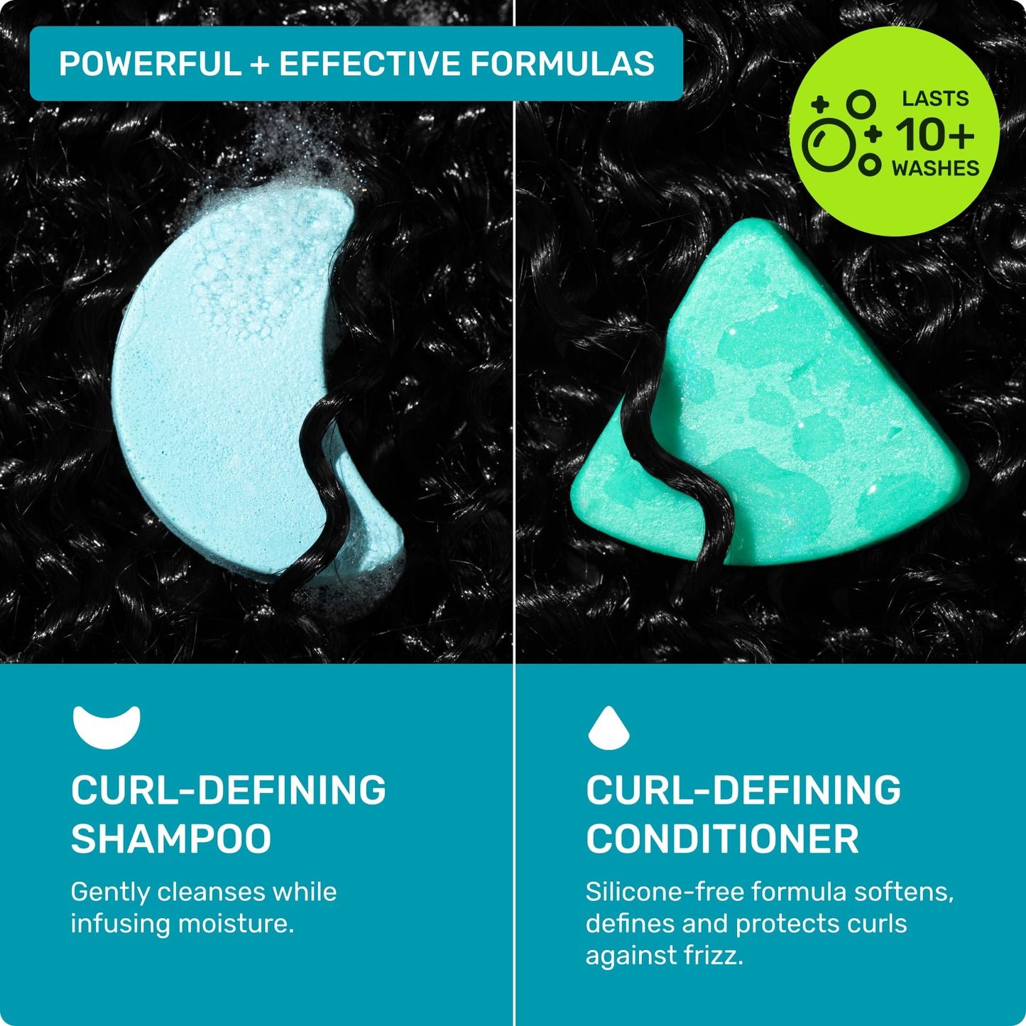 Ethique Beauty Mini Sampler Solid Shampoo & Conditioner Bar Set - Curl-Defining Shampoo & Conditioner with Shea Butter - Plastic-Free, Cruelty-Free Beauty & Personal Care Ethique