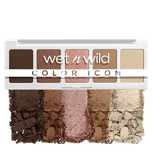 wet n wild Color Icon Eyeshadow Makeup 5 Pan Palette, Matte, Shimmer, Metallic, Long Wearing, Rich Buttery Pigment, Cruelty Free - Walking Beauty & Personal Care wet n wild
