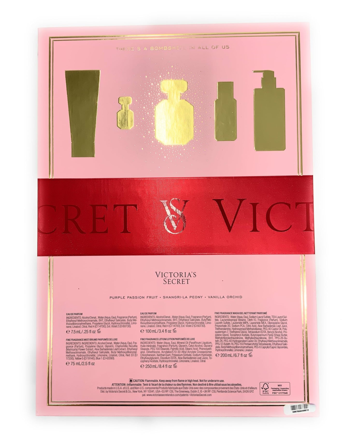 Victoria's Secret Bombshell Full Size Gift Set: Eau De Parfum 3.4 fl oz + .25fl oz Fragrance Mist, Lotion, Wash Beauty & Personal Care Victoria's Secret