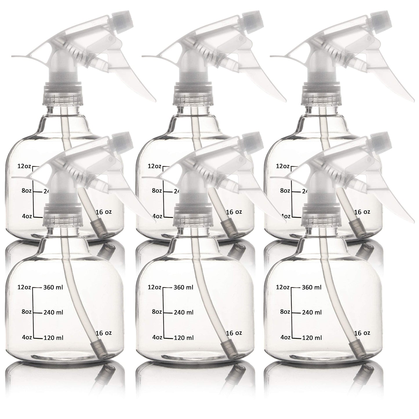 Youngever 6 Pack 16 Ounce Empty Plastic Spray Bottles, Spray Bottles for Hair and Cleaning Solutions (White) Beauty & Personal Care Youngever